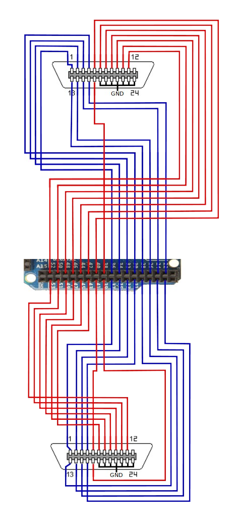 Arduino Mega 2560 wiring diagram